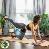 Portable Pilates Bar Kit with Resistance Bands, Exercise Bar, Latex Cords - GREEN LIFE CYPRUS